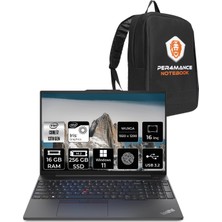 Lenovo Thinkpad E16 Intel Core I7 1355U 16GB 256GB SSD 16" Fhd+ W11H Taşınabilir Bilgisayar & Per4 Çanta 21JN0007TXP336