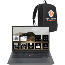 Lenovo Thinkpad E14 Gen 5 I7 1355U 12GB 2tb SSD 14" Fhd+ W11H Taşınabilir Bilgisayar & Per4 Çanta 21JK0006TXP334