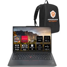 Lenovo Thinkpad E14 Gen 5 Amd Ryzen 5 7530U 12GB 256GB SSD 14" Fhd+ W11P Taşınabilir Bilgisayar & Per4 Çanta 21JR0009TXP356