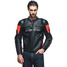 Dainese Racing 4 Black Fluo Red Deri Mont