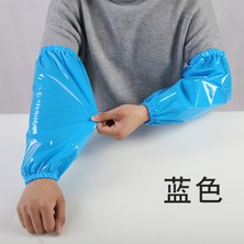 Mavi Stil Tpu Su Geçirmez Yağa Dayanıklı Kolluklar Aşınmaya Dayanıklı Yumuşak Beyaz Kolluk Yetişkin Moda Mutfak Ev Anti-Leke Kolluk (Yurt Dışından)