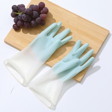 Mavi Stil L 9cm 4pcs Suya Dayanıklı Lastik Ince Temizlik Eldiveni Mutfak Bulaşıkları Için Latex Eldiven (Yurt Dışından)