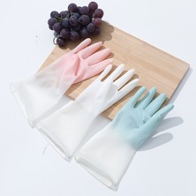 Mavi Stil L 9cm 4pcs Suya Dayanıklı Lastik Ince Temizlik Eldiveni Mutfak Bulaşıkları Için Latex Eldiven (Yurt Dışından)