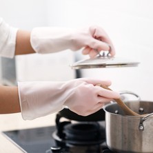 Mavi Stil L 9cm 4pcs Suya Dayanıklı Lastik Ince Temizlik Eldiveni Mutfak Bulaşıkları Için Latex Eldiven (Yurt Dışından)