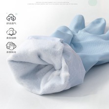 Yeşil Tarzı L Boyutu Kalın Temizlik Eldiveni Kauçuk Kadife Uzun Eldiven Kaymaz Bulaşık Yıkama Ev Eldiveni Pvc Çamaşır Yıkama Su Geçirmez Plastik Ev Eldiveni (Yurt Dışından)