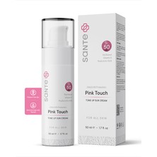 Sante Plus Cilt Tonu Eşitleyici Aydınlatıcı Pink Touch Renkli Güneş Koruyucu Krem SPF +50, 50 ML