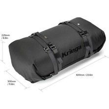 Krıega KRP40 Rollpack Motosiklet Çantası Siyah