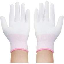 Zhuxi Shop B 12 Çift Rastgele Renk Stili E 20,5X9CM Ev Işi Yaşam Sonbahar Ince Naylon Eldivenler Işçilik Iş Saf Beyaz Eldivenler - 12 Çift (Yurt Dışından)