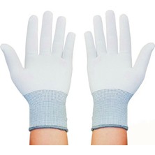 Zhuxi Shop B 12 Çift Rastgele Renk Stili E 20,5X9CM Ev Işi Yaşam Sonbahar Ince Naylon Eldivenler Işçilik Iş Saf Beyaz Eldivenler - 12 Çift (Yurt Dışından)