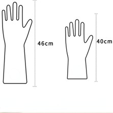 Zhuxi Shop B Kırmızı Stil 40CM Kadın Su Geçirmez Elastik Kauçuk Lateks Bulaşık Eldiveni Kaymaz Mutfak Dayanıklı Temizlik Ev Işleri Bulaşık Yıkama Araçları (Yurt Dışından)