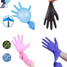 Zhuxi Shop B Mor 100 Pcs Tarzı S Beden Mavi Siyah Pembe Mor Ev 9'' Nitil Pvc Karışık Tek Kullanımlık Eldiven Mutfak Salon Spa Pet Bakım Güvenlik Iş Eldivenleri (Yurt Dışından)