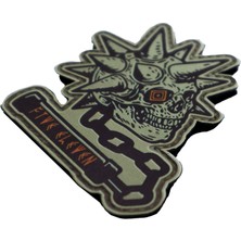 Kordak Kuru Kafalı Skull Mace Patch – 5.11 Yazılı Arma Yama Peç