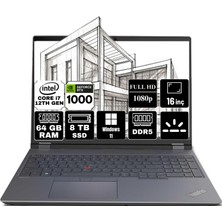 Lenovo Thinkpad P16 I7-13700HX 64GB 8tb Rtx A1000 16" Fhd+ W11P Dizüstü Iş Istasyonu 21FA000ETX-A8