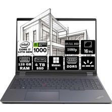 Lenovo Thinkpad P16 I7-13700HX 128GB 4tb Rtx A1000 16" Fhd+ W11P Dizüstü Iş Istasyonu 21FA000ETX-A15