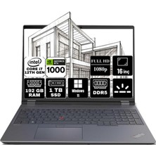 Lenovo Thinkpad P16 I7-13700HX 192GB 1tb Rtx A1000 16" Fhd+ W11P Dizüstü Iş Istasyonu 21FA000ETX-A17