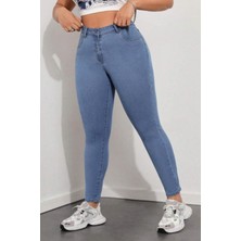 CEDY DENIM Kadın Yüksek Bel Skinny Fit Jeans Büyük Beden Kot PantolonC597