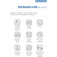 OMRON MicroAIR U100, Sessiz ve Taşınabilir Cep Tipi Nebulizatör