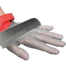 Zhuxi Shop B Mavi 1 Adet Tarzı M Boyutu 1 Adet Paslanmaz Çelik Eldiven Kesilmeye Dayanıklı Eldiven 5.sınıf Anti-Kesim Kasaplık El Koruma Işçilik Bahçe Teli Metal Örgü Kasap (Yurt Dışından)