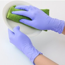 Zhuxi Shop B Mor-20 Adet Tarzı L Boyutu Siyah Pvc Eldiven Rahat Kauçuk Tek Kullanımlık Mekanik Nitril Bulaşık Eldivenleri Guantes Para Lavar Platos (Yurt Dışından)
