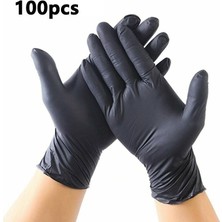 Zhuxi Shop B Siyah Stil S Beden Siyah Eldiven Lateks Free Toz Free Muayene Eldiveni Boyut: Küçük Orta Büyük X-Large Nitril Vinil Sentetik Eldiven (Yurt Dışından)