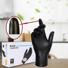 Zhuxi Shop B Siyah Stil S Beden Siyah Eldiven Lateks Free Toz Free Muayene Eldiveni Boyut: Küçük Orta Büyük X-Large Nitril Vinil Sentetik Eldiven (Yurt Dışından)