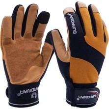 Zhuxi Shop B KH-1021 Stili Xl Boyutu Premium Deri Eldivenler Açık Hava Sporları Binicilik Streç Kumaş Dikiş Rahat Koruma Günlük Dokunmatik Ekran Eldivenleri (Yurt Dışından)