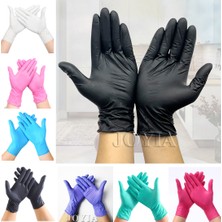 Zhuxi Shop B PEMBE-100 Adet Tarzı M Boyutu Siyah Tek Kullanımlık Nitril Eldiven Lateks ve Toz Içermeyen Küçük Orta Büyük Pembe Dövme Eldiveni Mutfak Temizlik Işleri Xs Xl (Yurt Dışından)