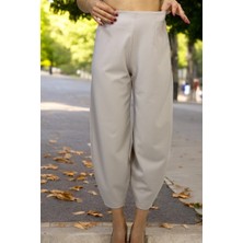 Beli Lastikli Yüksek Bel Şalvar Kesim Italyan Carla Pantolon