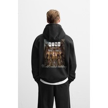 Kapuşonlu Rapido Y Sencıllo Baskılı Oversize Hoodie