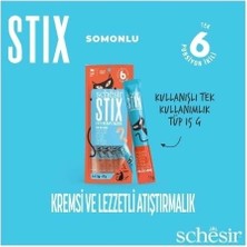 Schesir Cat Stick Somonlu Sıvı Kedi Ödül Maması 6 Adet 15 Gr