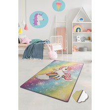 Chilai Home Unicorn Çocuk Halısı Djt Çocuk ve Bebek Halısı Yıkanabilir ,Leke Tutmaz 80 x 200