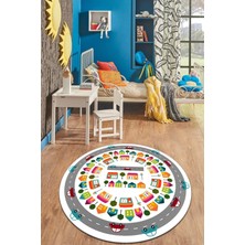 Chilai Home Colorful Cıty Çap Çocuk ve Bebek Halısı Yıkanabilir ,kaymaz Taban 200 x 200