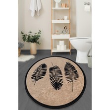 Chilai Home Hoja Bej Çap 80X80 cm Banyo Halısı Djt