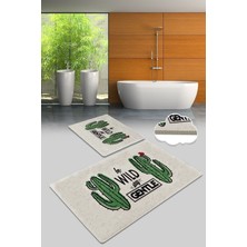 Chilai Home Gentle Banyo Halısı 2'li Set Banyo Paspası Kaymaz Tabanlı Klozet Takımı Djtbanyo