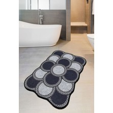 Chilai Home Ciorcail 70X120 cm Banyo Halısı Djt Yıkanabilir Kaymaz Taban  Paspas Klozet Takımı