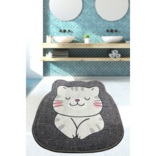 Chilai Home Neko Çap Djt 140X140 cm Banyo Halısı Paspas Yıkanabilir Kaymaz