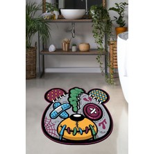 Chilai Home Injured Panda Çap 100X100 cm Banyo Halısı Banyo Paspası Djt
