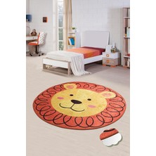 Chilai Home Leon Çap Çocuk Halıs Djt Çocuk ve Bebek Halısı Yıkanabilir ,Leke Tutmaz 100 x 100