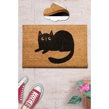 Chilai Home Coco Nero Gatto Koko Paspas,kıl Kapı Önü Paspası