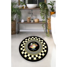 Chilai Home Quadratıc Djt Çap 120X120 cm Banyo Halısı Banyo Paspası