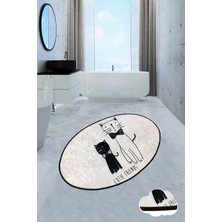 Chilai Home Little Cats Djt 70X120 cm Banyo Halısı Paspas Kaymaz Taban Yıkanabilir