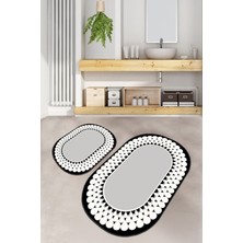 Chilai Home Balloch 2'li Set Banyo Halısı Banyo Paspası Djtbanyo