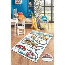 Chilai Home Cıty Of Snow Çocuk ve Bebek Halısı Yıkanabilir ,kaymaz Taban Djt 80 x 200