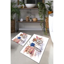 Chilai Home Dance Street 2'li Set Banyo Halısı Banyo Paspası Djtbanyo