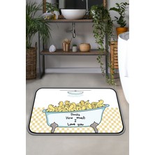 Ducks 70x120 Cm Banyo Halısı Banyo Paspası Djt