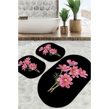 Chilai Home Sitivo Siyah Banyo Halısı 3'lü Set Djtbanyo