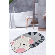 Chilai Home Big Cat 60X100 cm Yumuşak Dokulu Banyo Halısı Kaymaz Taban ile Güvenli Kullanım