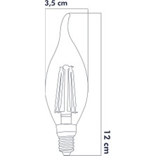 Heka LED Rustik E14 Ampul Kıvrık Uç 6W 3000K Gün Işığı Erd-83