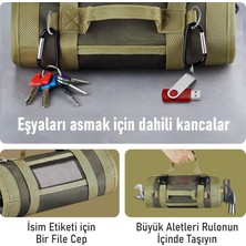 Haegs Alet Çantası, Ağır Hizmet Tipi Kanvas Rulo Takım Çantası Katlanabilir Rulo Çanta Kahverengi