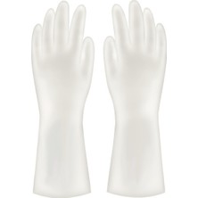 Zhuxi Shop B Dudak Izi Stili M Boyutu Ev Yıkama Eldiveni Kauçuk Şeffaf Çamaşır Suya Dayanıklı Temizlik Kauçuk Lateks Kaymaz Dayanıklı Mutfak Işleri Araçları (Yurt Dışından)